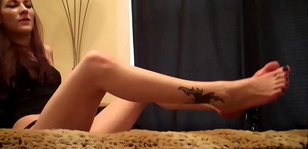  I will milk your big cock with my pretty little feet